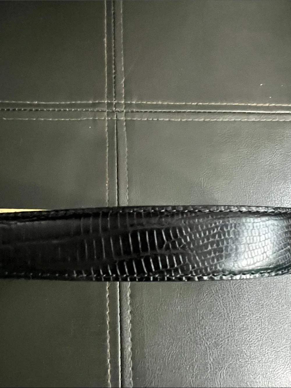 Brighton Museum Collection Black Leather Belt with Gold-Tone Coins Size Large